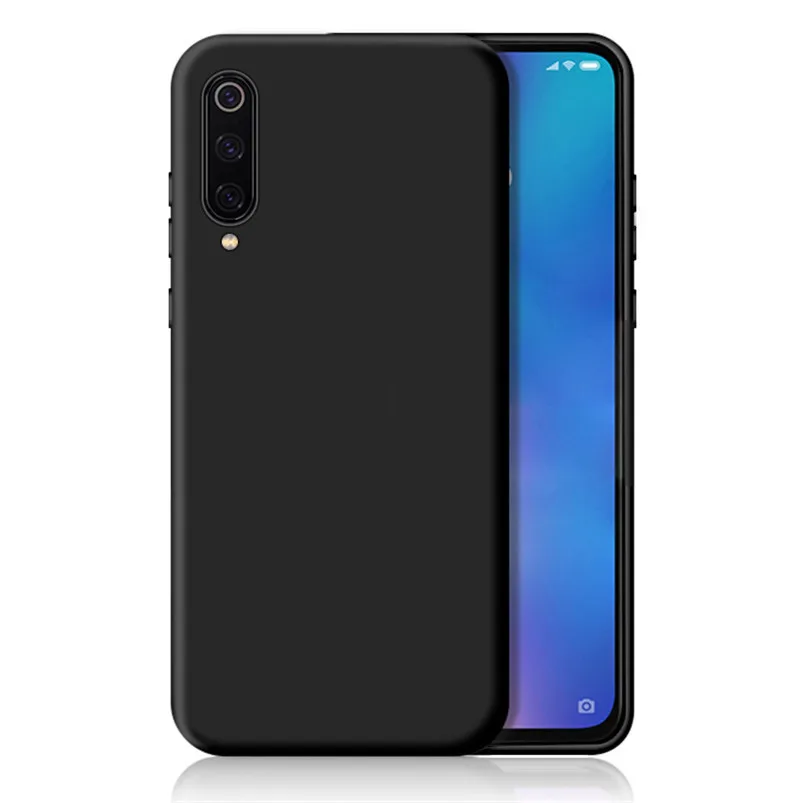 hei Роскошный жидкий силиконовый чехол для Xiaomi mi 9T 9 SE A2 6X A3 8 Lite CC9 CC9e mi x 3 чехол для Red mi Note 7 Pro Go K20 6 6A 7A Funda - Цвет: hei