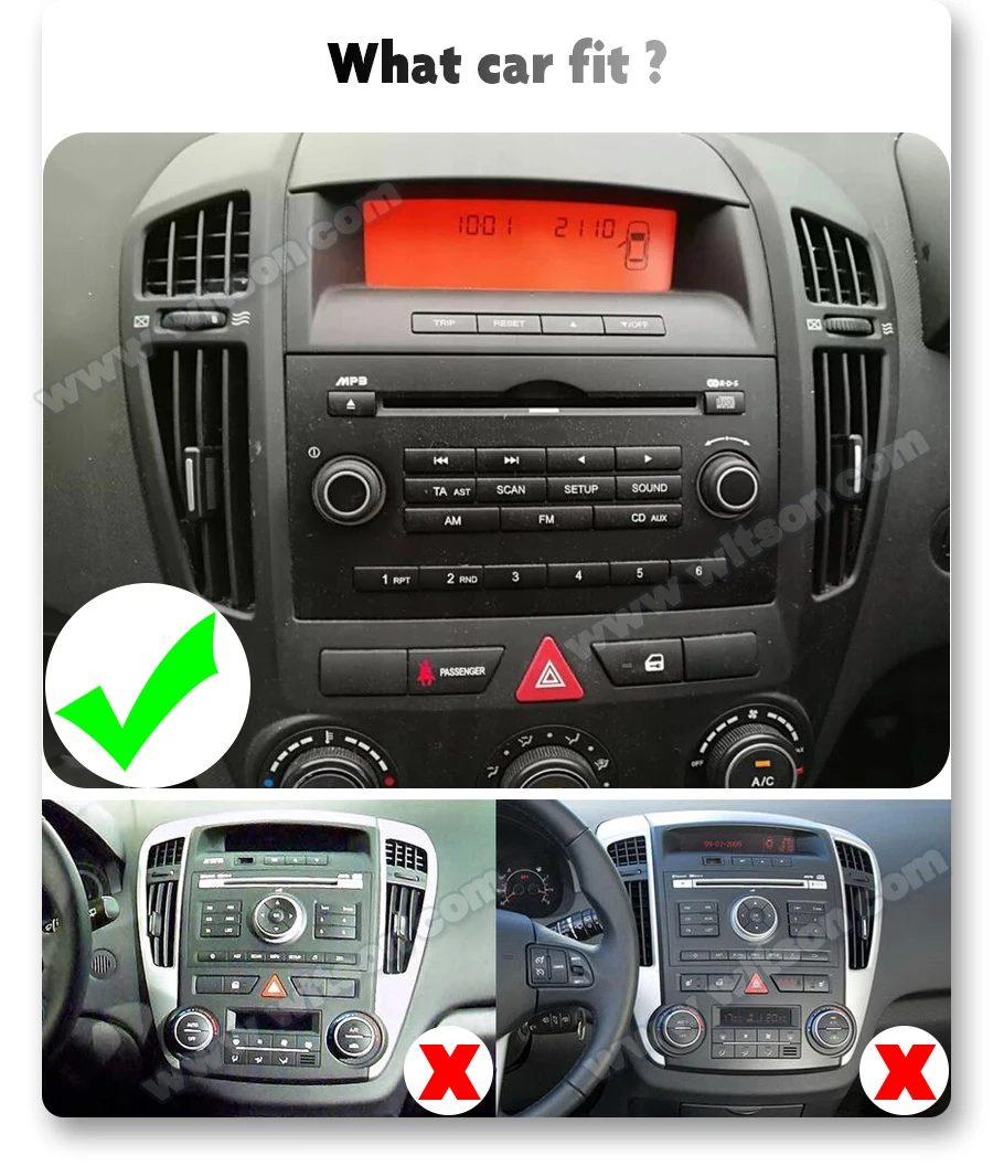 $167.68 WITSON Audio Android Auto Radio For KIA CEED 2007 2008 2009 2 Din Car Video WiFi + CARPLAY Multimedia Player Vehicle GPS Stereos