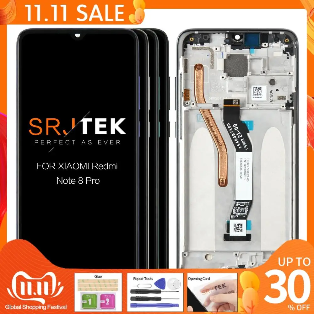 100% Оригинальный дисплей для Xiaomi Redmi Note 8 Pro ЖК сенсорный экран дигитайзер в сборе