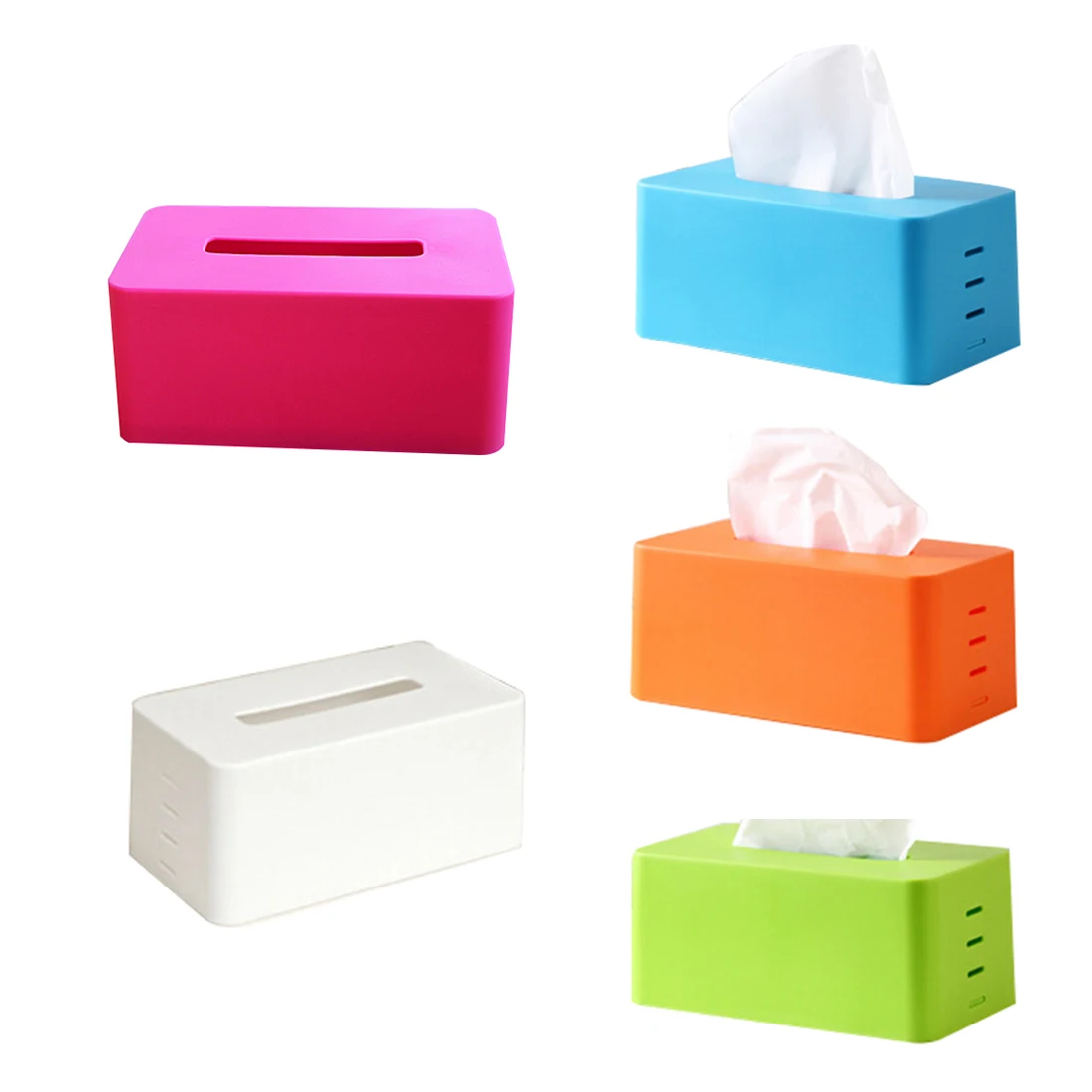 

rectangular Plastic tissue napkin box toilet paper dispenser case holder home office decoration Promotion