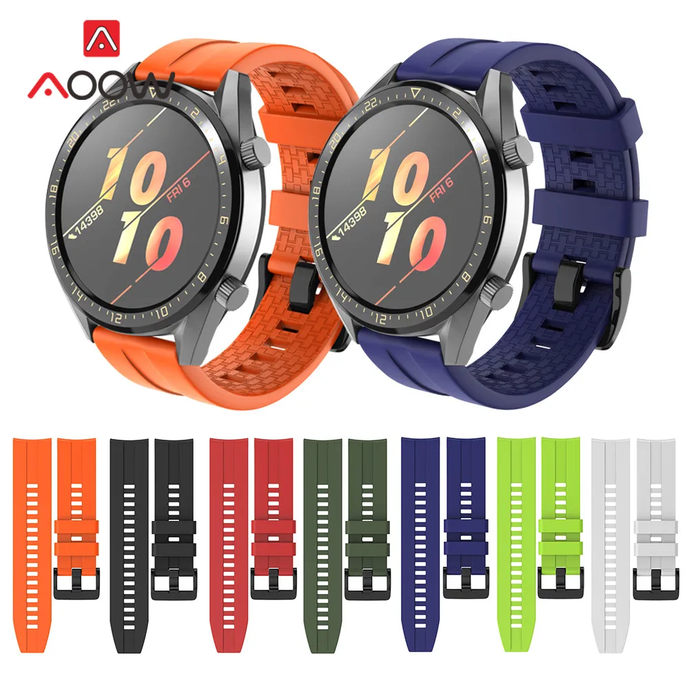 Ремешок силиконовый для смарт часов Huawei Watch GT Active/Classic спортивный быстросъемный
