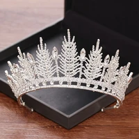 baroque silver color crown wedding hair accessories bridal tiara rhinestone wedding crown diadem headpiece bridal hair jewelry