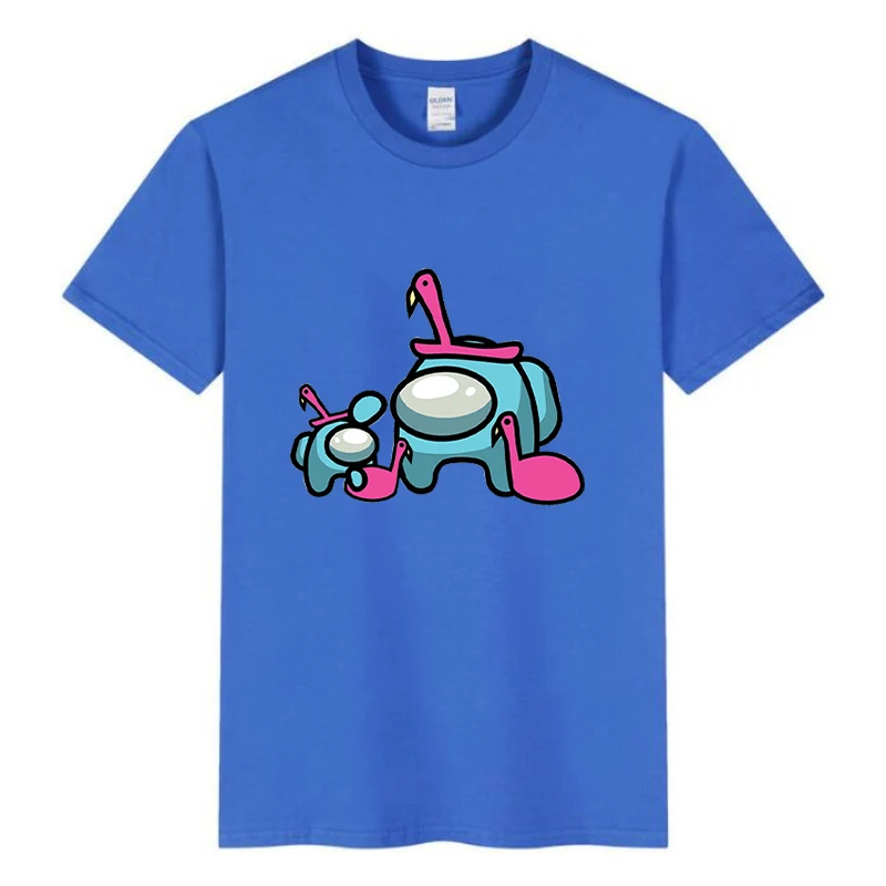 

Special Offer Hot On Sale T-shirt Between us Order Child Summer Lucky boys girls Top Clothes Funny Cartoon kids Lovely Printing