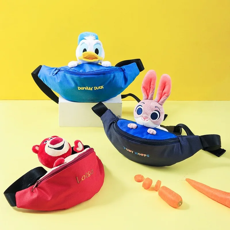 Original Disney Donald Duck Plush Doll Running Bag Oxford Cloth Student Shoulder Bag Cute Fashion Messenger Bag Female