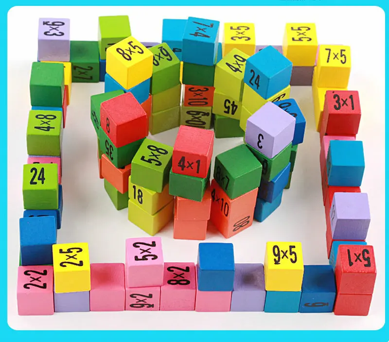 Детский деревянный цифровой стол для умножения 99 математическая тренировка 10*10