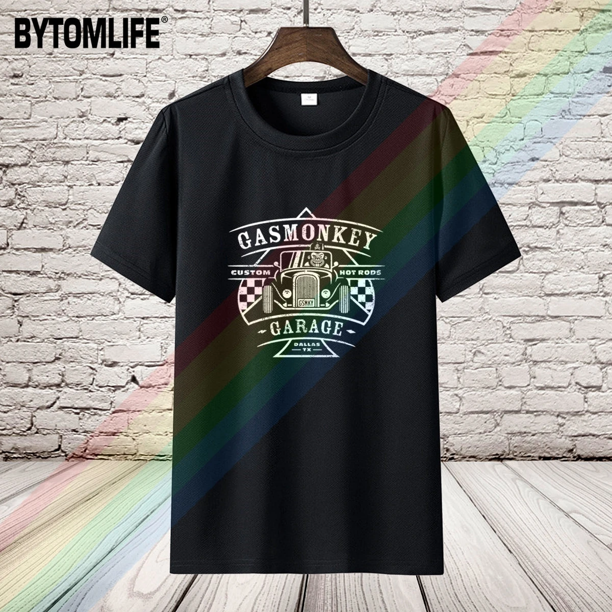 Мужская винтажная хлопковая футболка с короткими рукавами черная в стиле хип хоп