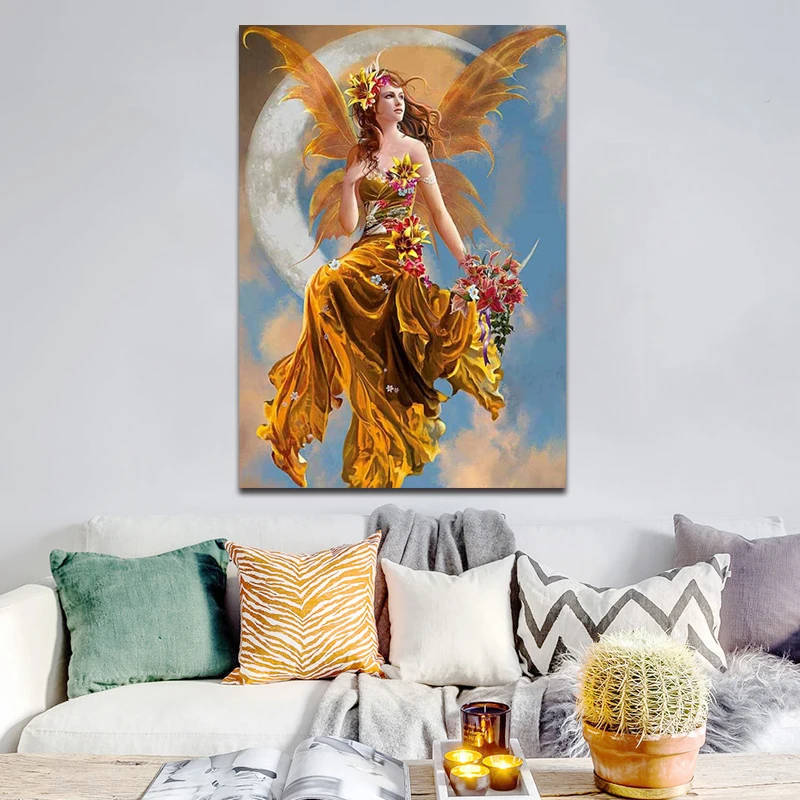 DIY картинки для раскраски по номерам с духами рисунок Луной рельефная картина в