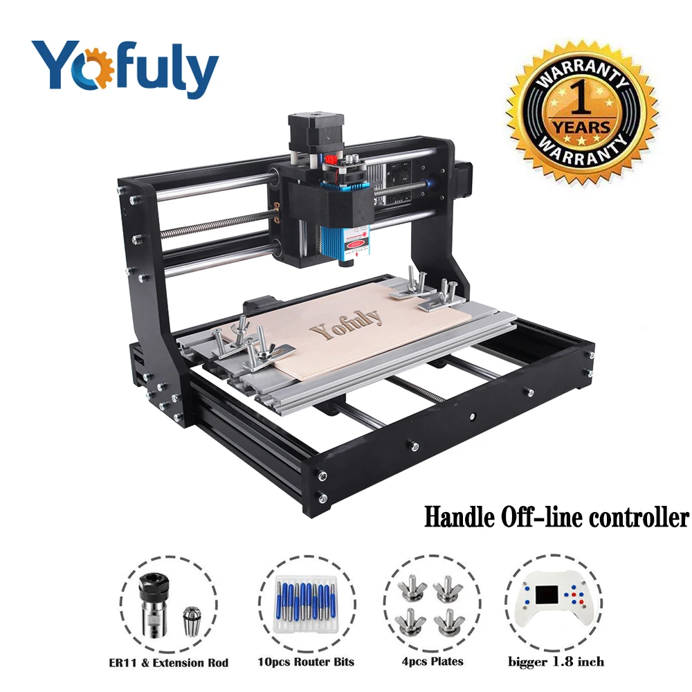 No laser CNC 3018 Pro лазерный гравер древесины маршрутизатор DIY ЧПУ гравировальный станок, Pcb фрезерный станок, GRBL контроль+ Автономный, жажда на металле - Цвет: No laser