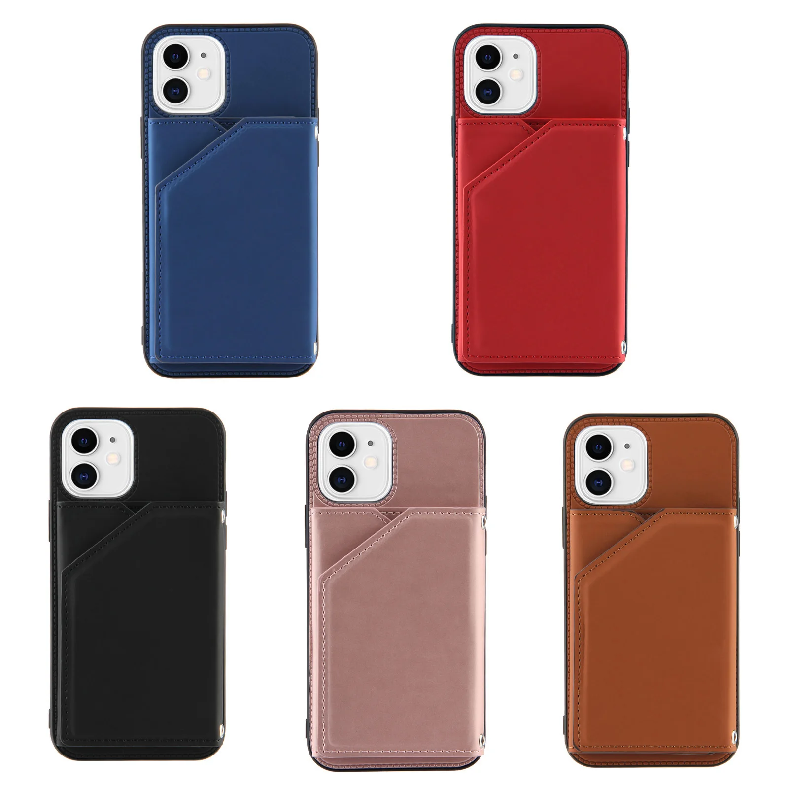 

PU Leather Flip Phone Case For Apple iPhone 12 mini 11 Pro XS Max X XR SE2 Wallet Cards Slots Shockproof Cover