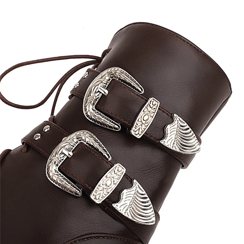 

YMECHIC 2020 Autumn Winter Vintage Rivet Women Platform Ankle Boots Black Gothic Punk Booties for Women Shoes High Heels Size 43