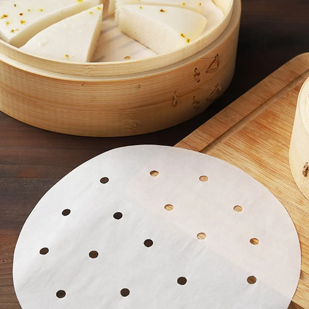 100 листов круглая бумага для готовки на пару барбекю масла печи пиццы паровой