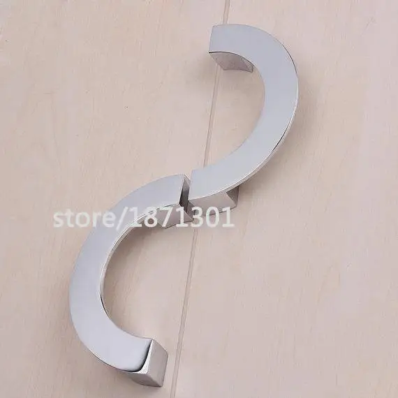 3,75 ''полукруг ручки комод Потяните круглые ручки для ящиков ручка серебро хром кухонный шкаф дверная ручка Современная