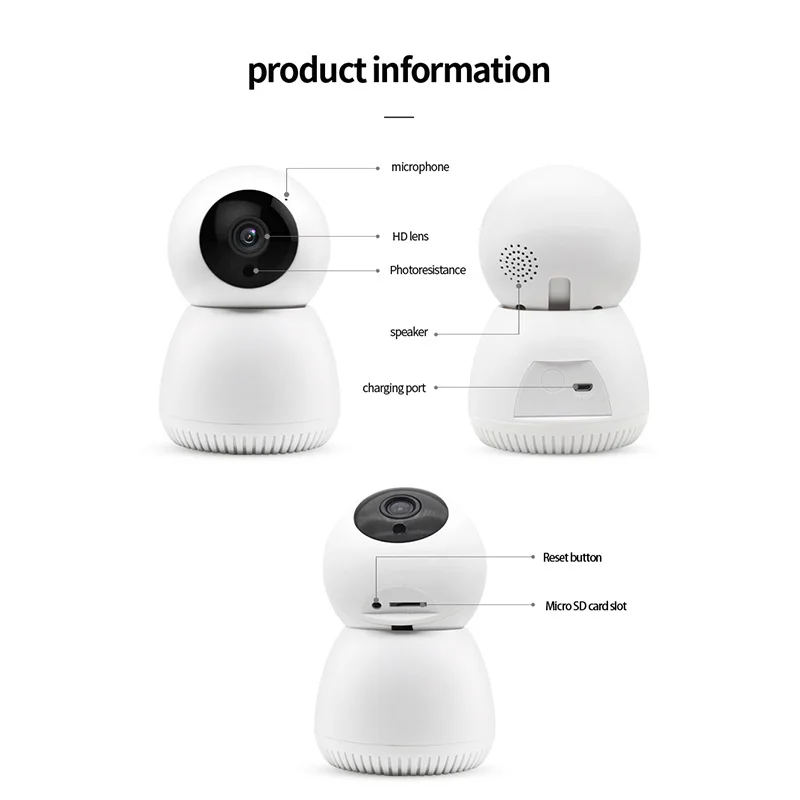 Беспроводная Wifi ip-камера с функцией обнаружения движения, автоматическая HD камера, ИК Ночное Видение, PTZ 360 °, видимая Домашняя безопасность, умная камера Y12 YCC365