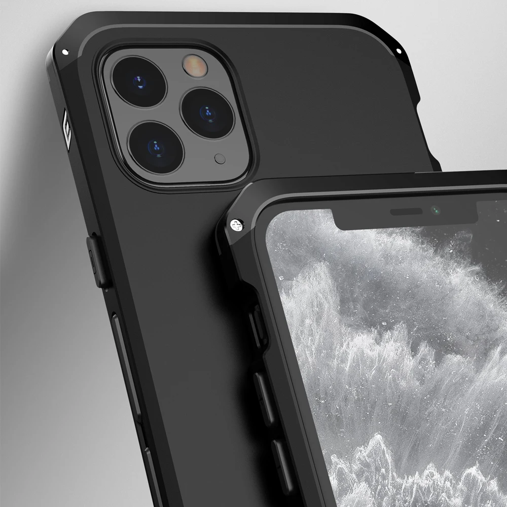 Металлический роскошный армированный чехол для Apple iPhone 11 11Pro 11ProMax противоударный