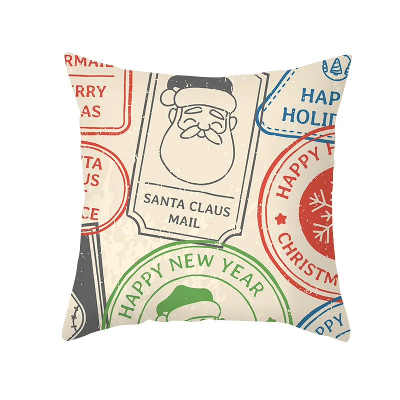 

Nordic Christmas Pillowcase Black Gold Series Peach Skin Cushion Cover Office Sofa Cushion Pillowcase