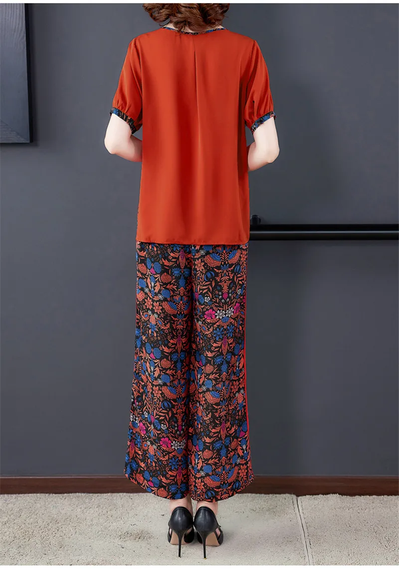 Женский комплект из двух предметов повседневный топа с коротким рукавом и