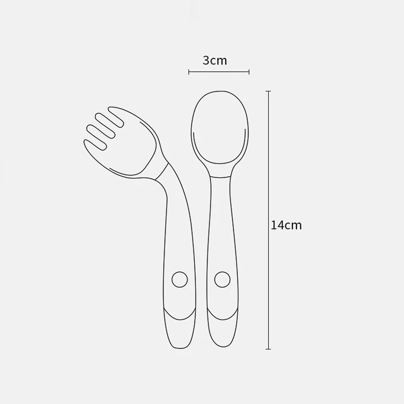 

Creative Baby Soft Twist Spoon Fork Feeding Set Child Kids Dishes Infant Toddler Feeding Accessories Tableware Children's Goods
