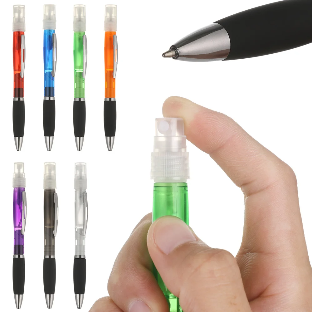 

New Spray Gel Pen Ballpoint Pen 3ml Mini Refillable Portable Travel Disinfectant Pump Perfume Bottle Stationery Writing Tool