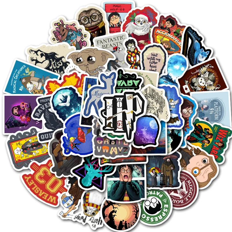 

50 шт., волшебные наклейки из аниме фильма для велосипеда, багажа, телефона, гитары, ноутбука