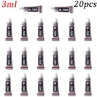 Клей B7000, 20 шт., 3 мл, B-7000, многоцелевой клей, эпоксидная смола, для ремонта сотовых телефонов, ЖК-экранов, суперклей B 7000