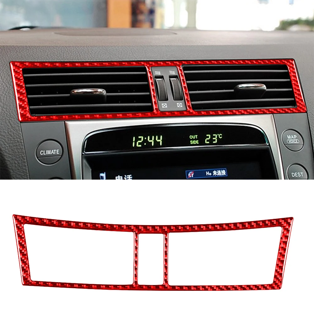 

for Lexus GS 2006-2011 Central Control Air Outlet Decoration Cover Decal Trim Sticker Car Interior Accessories Carbon Fiber
