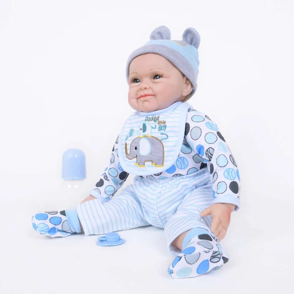 22 дюймов мягкая силиконовая Детская кукла жизнь Bebe Кукла реборн игрушка для