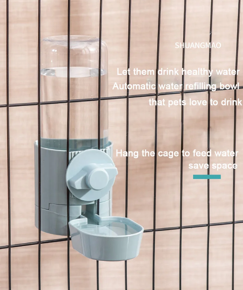 

HiCoDo Automatic Drinking Fountain Cats Dogs Water Container Cage Hanging Fixed Bottle Pet Supplies