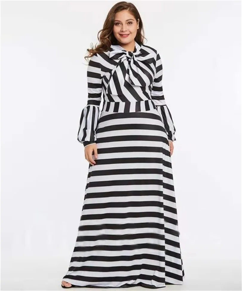 Женское Макси длинное Повседневное платье в пол размера плюс 3XL 4XL 5XL для девушек