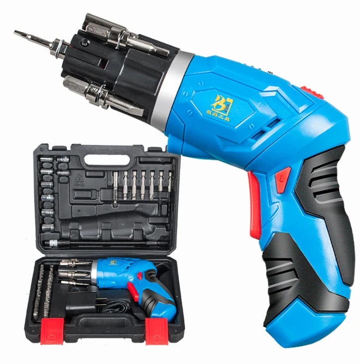 

4V lithium rechargeable electric screwdriver electric screwdriver electric screwdriver set folding electric screwdriver with dri