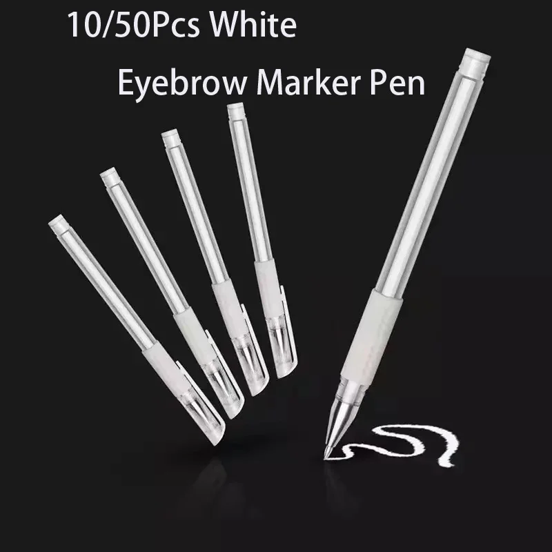 

Маркеры для бровей 10/50 шт., Аксессуары для татуажа, микроблейдинга, татуажа, белые хирургические маркеры для перманентного макияжа