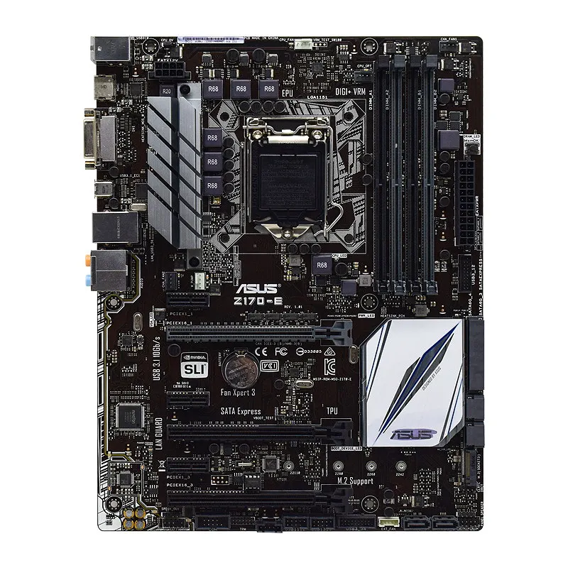Материнская плата LGA 1151 Asus Z170-E материнская DDR4 Intel Z170 64 Гб PCI-E 3 0 USB3.1ATX для Core i3-7320 cpu |