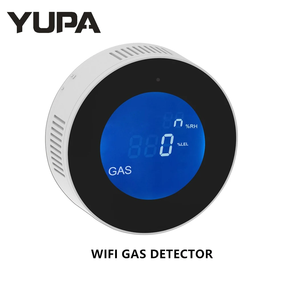 

YUPA PA-210W WiFi Gas Detector alarm Natural Combustible LPG gas leak Sensor For home smokehouse garden Security Alarm Sensor