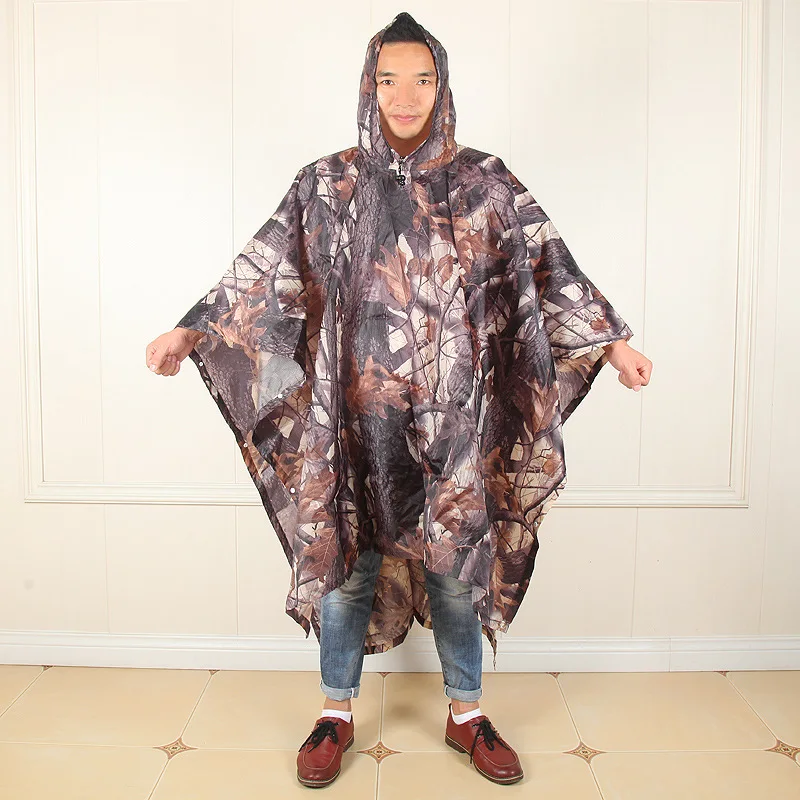 Военный дорожный Камуфляжный плащ пончо рюкзак дождевик три в одном