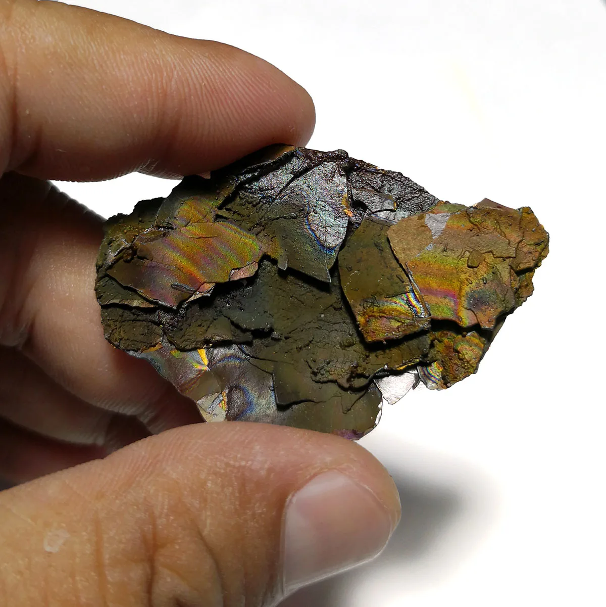 

4.3g A1-5 Natural Rainbow Limonite Mineral Specimen Collection Teaching Form Guangdong Province China