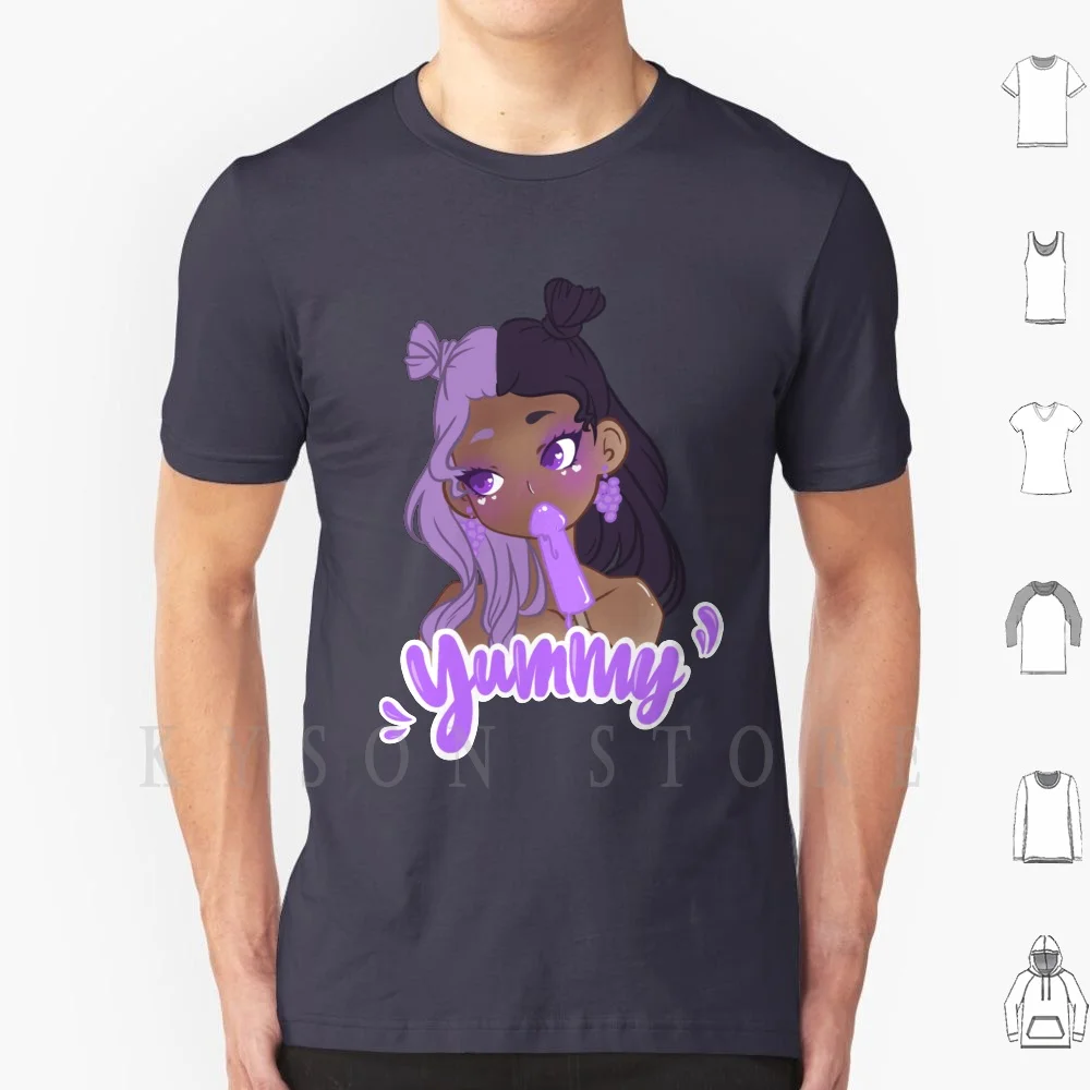 Винограда в Поп Футболка Для мужчин хлопок S 6Xl милые миленькие японском стиле