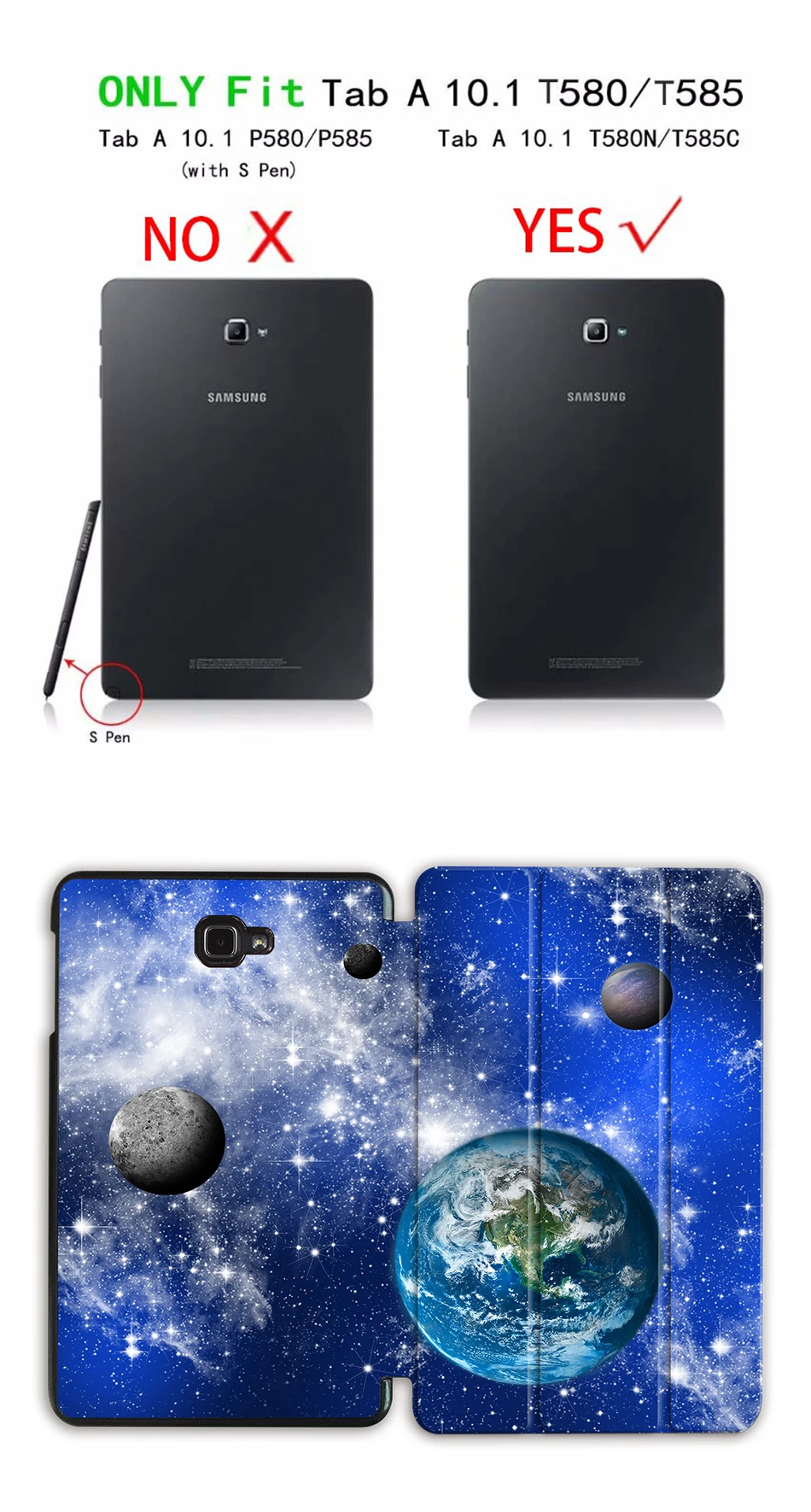 Чехол для планшета MTT для samsung Galaxy Tab A A6, 10,1 дюймов, SM-T580, T585, тонкий, трехслойный, из искусственной кожи, с откидной подставкой, умный чехол, защитный чехол