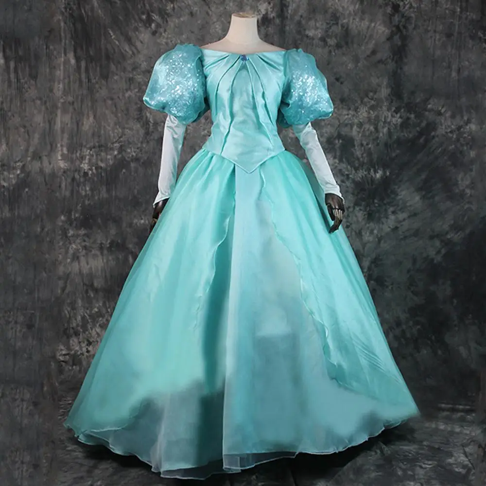 

The little Mermaid Princess Ariel Cosplay Costume Halloween Party Fancy Ariel Dress Sequins Lace Up Gown Suit Custom Made