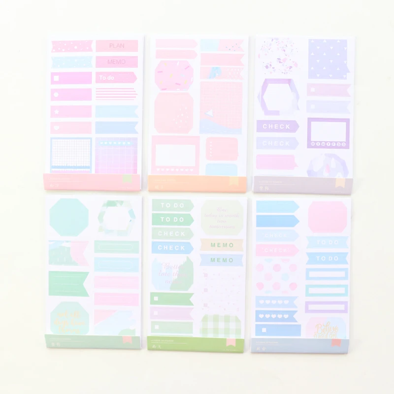 Милые акварельные украшения Domikee для школьников самодельные наклейки дневника