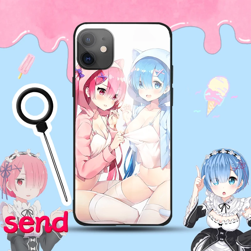 ОЗУ ZERO Rem с Neko для iPhone SE 6 6s 7 8 plus x xr xs 11 12Pro max 12 mini чехлы телефонов из закаленного