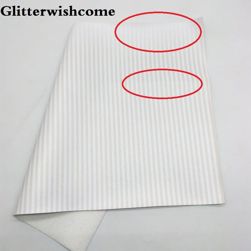 Glitterwishcome 21X29 см A4 размер винил для бантов печатные полосы Кожа Fabirc искусственная кожа листы для бантов, GM184A