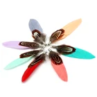 Красочные из натуральной кожи Украшенные перьями и бахромой, 10 шт, женские туфли-лодочки с каблуком 7 см серьги для браслетов и ожерелий DIY, иных ювелирных изделий брелок Подвески новый