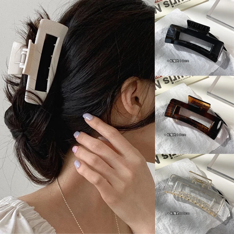 

Ruoshui Woman Acrylic Hair Claws Women Transparent Hairpins Hair Clips Crab Headwear Ornaments Hairpins Hair Accessories