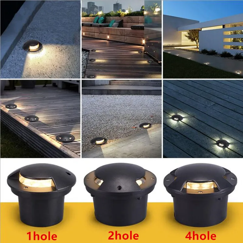 4pcs/lot 3x3W LED Underground Light IP65 Waterproof AC85V-265V Outdoor Buried Lamp Bulb for Ground Garden Path Floor Yard Landsc | Лампы и