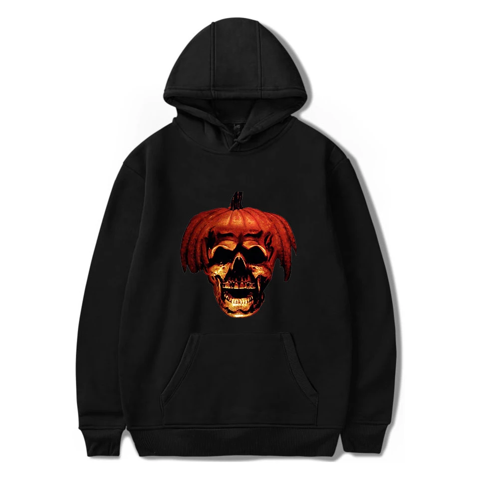 

Novelty Happy Halloween Hoodies White thriller Funny Sweatshirts Men/Women Fashion Harajuku Style Halloween Streetwear Pullover