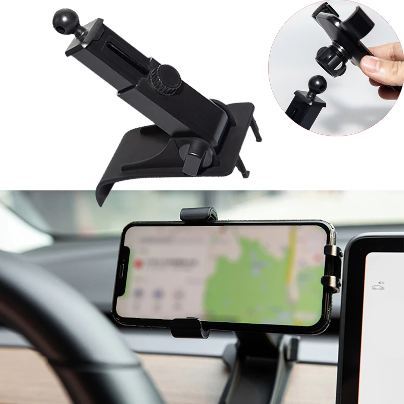 

Car Cell Phone Holder Accessoires Phone Mount Phone Holder Support Dashboard Mount Holder For Tesla Model 3 Model Y(Right Side)