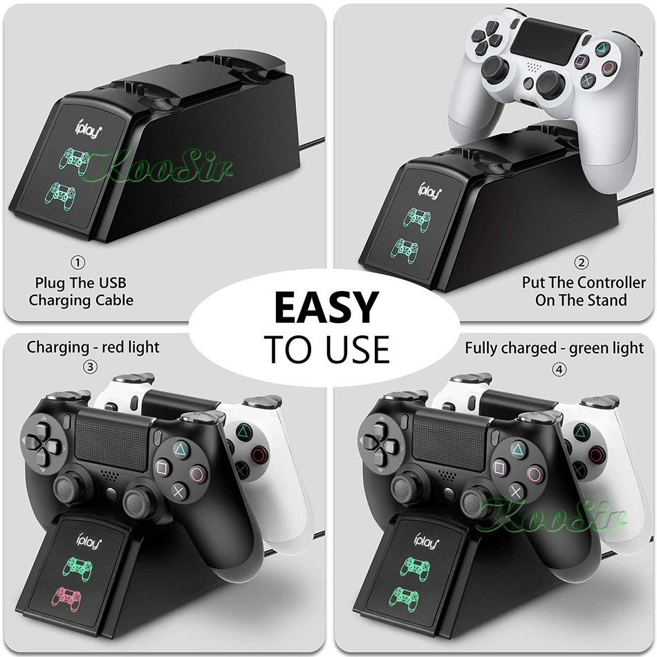 Зарядное устройство PS4/Pro/Slim для контроллеров PS 4 беспроводной джойстик зарядная