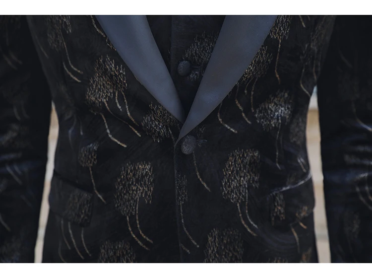 Осень, Vestito Da Sposo, костюм из 3 предметов, мужские свадебные костюмы, костюм с цветочным принтом, Homme Mariage, барочные костюмы для мужчин, 3XL