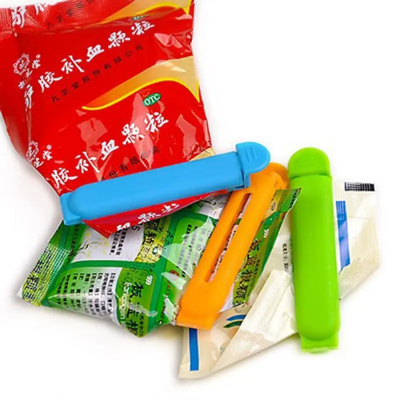 

5pcs/set Portable New Kitchen Food Storage Snack Seal Bag Sealing Clip Sealer Clamp Plastic Tool Kitchen Accessories wholesale