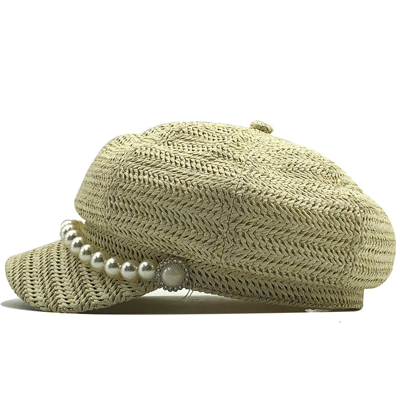 Весенне-летние шляпы от солнца для женщин одноцветная восьмиугольная кепка Newsboy