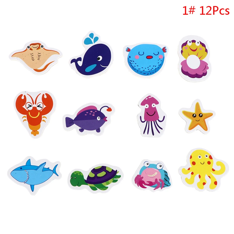 Магниты на холодильник с изображением морских животных 12 шт. | Дом и сад